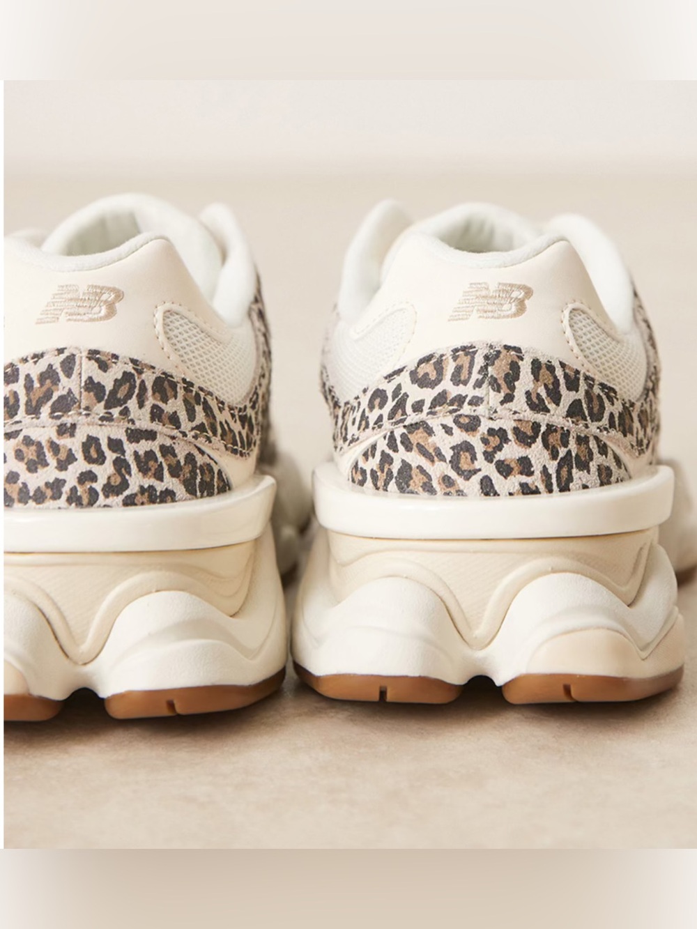 . New Balance 9060 ASOS Exclusive Women’s Leopard Print & Beige Running Sneakers - Picture 6 of 10